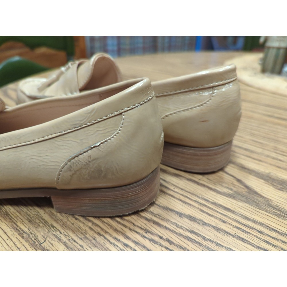 Moow Women's Shiny Tan Tassels Natural Slip-On Loafer Size US 9 (41) READ! - Picture 14 of 15